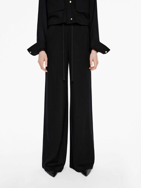 Wool Blend Relaxed Trousers Boho chic