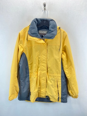 Coat Other By Pacific Trail In Yellow, Size: M Faux Fur Collar Tear Resistant Weave