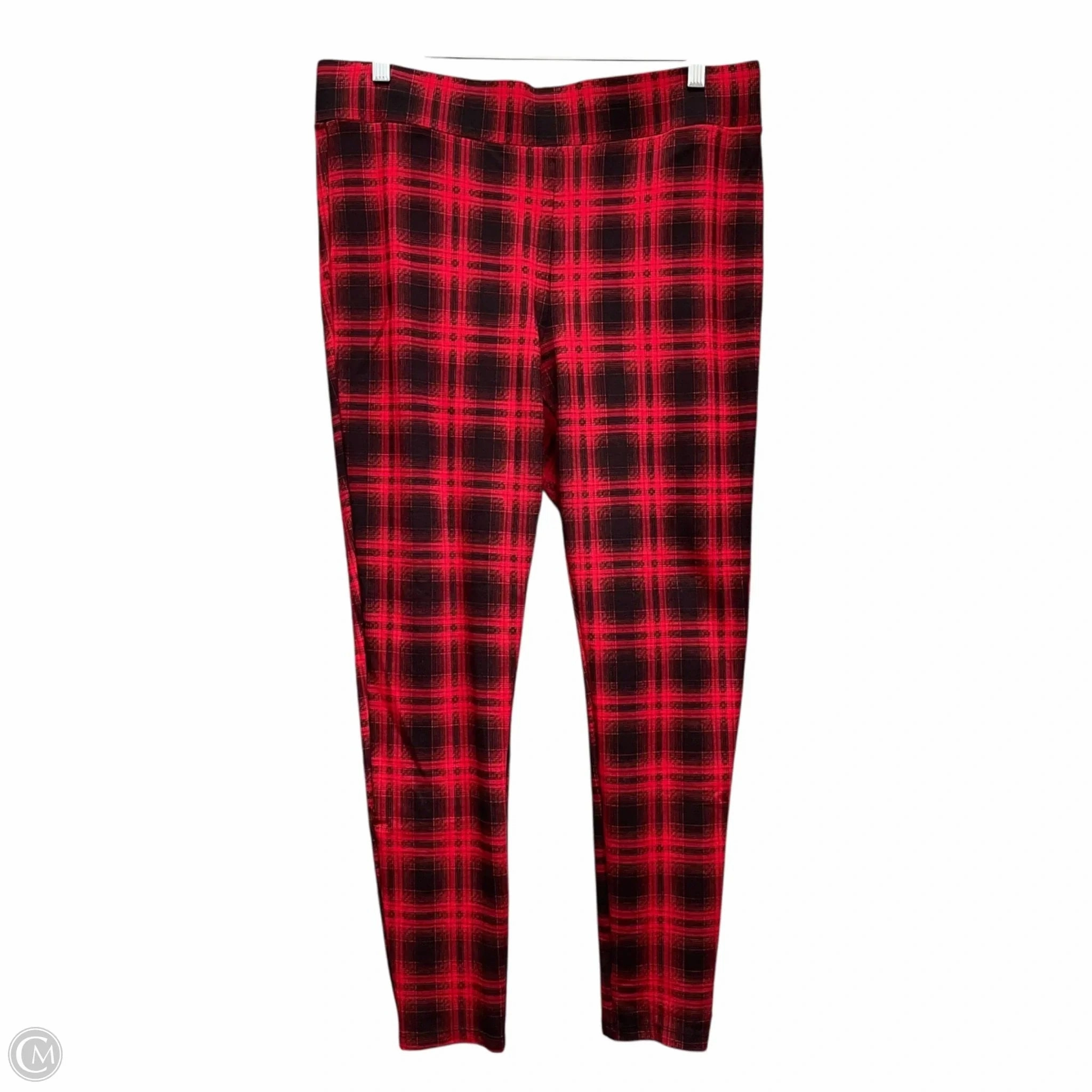 Pilates Session For Men Pants Leggings By Loft In Black & Red, Size: L