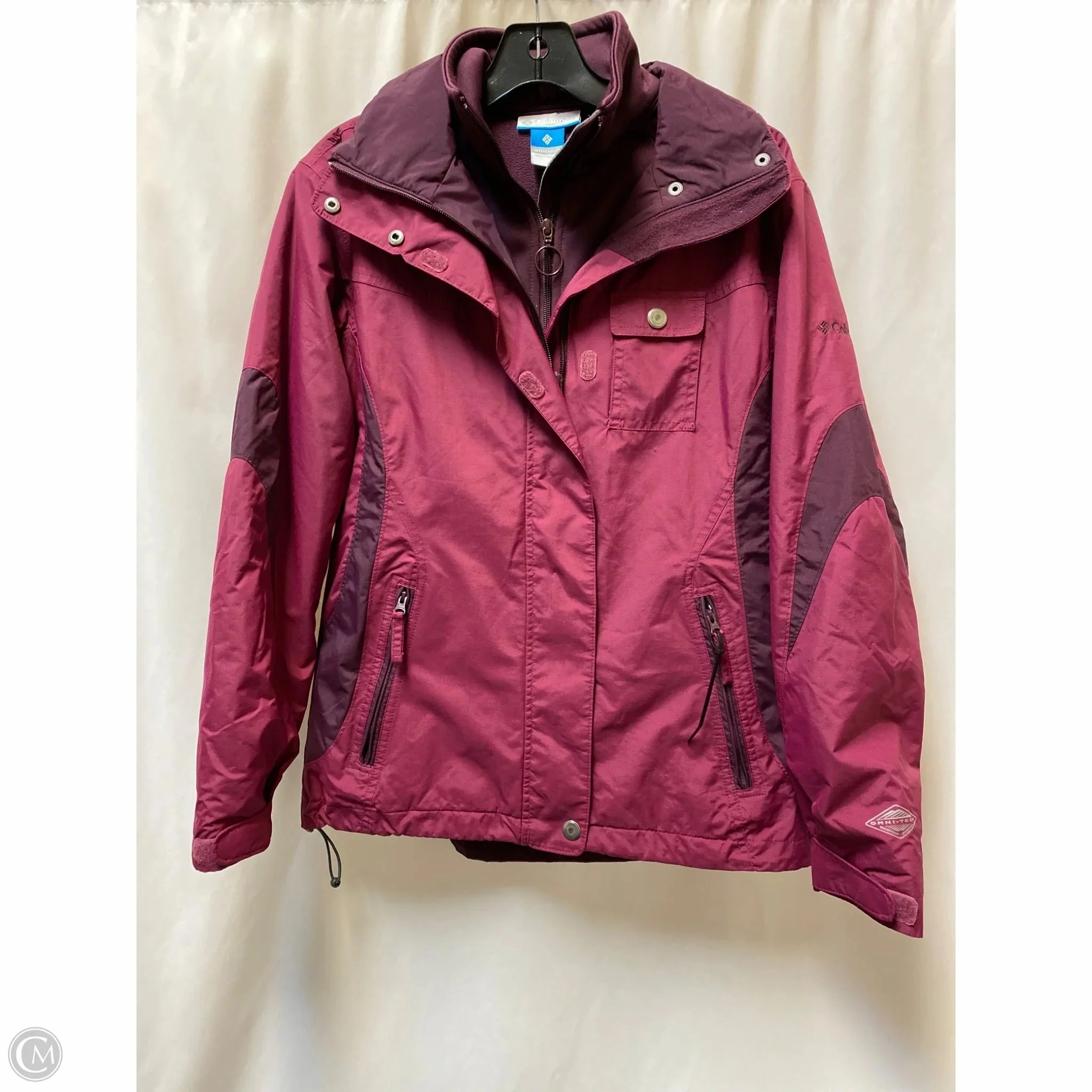 hypoallergenic material Plaid Design Coat Other By Columbia In Purple, Size: S
