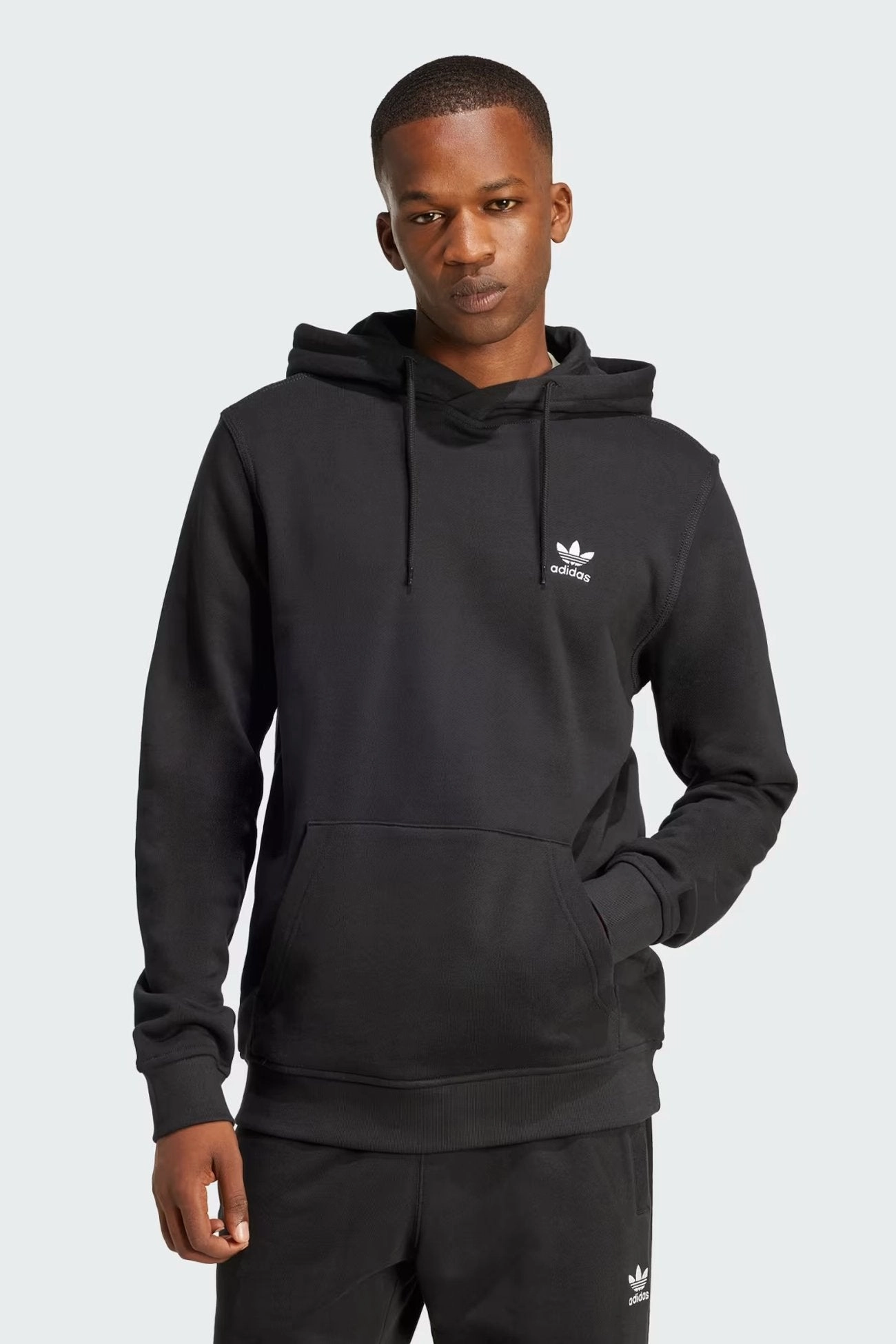 Clean Street Look Snag Free Knit Essential Hoodie FT Black