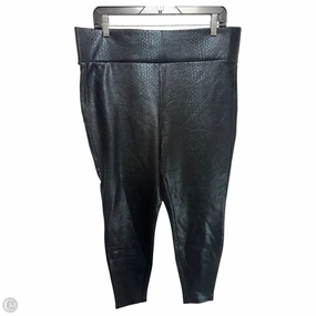 Fitness Lover Moisture Wicking Petite Size Work Commute Metallic Snakeskin Pants Leggings By Torrid In Black, Size: 1x