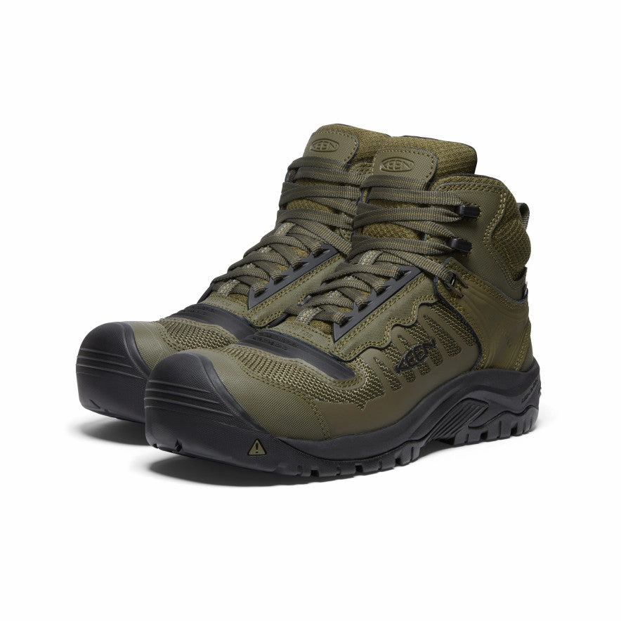 Ice Road Easy On Design Men's Reno Mid Waterproof (Carbon Toe)  |  Dark Olive/Black