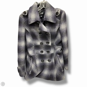 Coat Peacoat By Apt 9 In Grey & Purple, Size: L High Density Weave