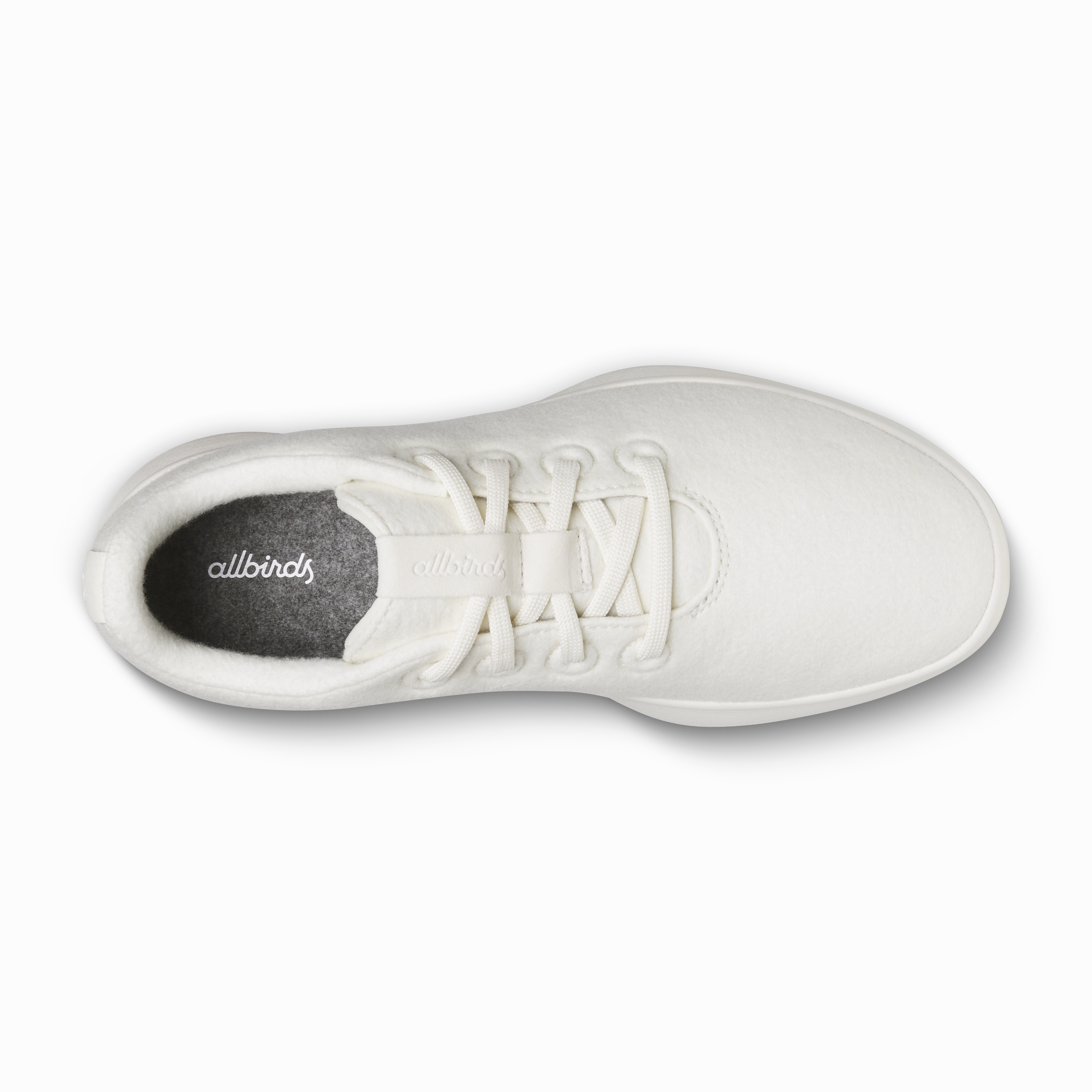 Air Cushioned Heel Men's Wool Runner NZ - Natural White (Natural White Sole)