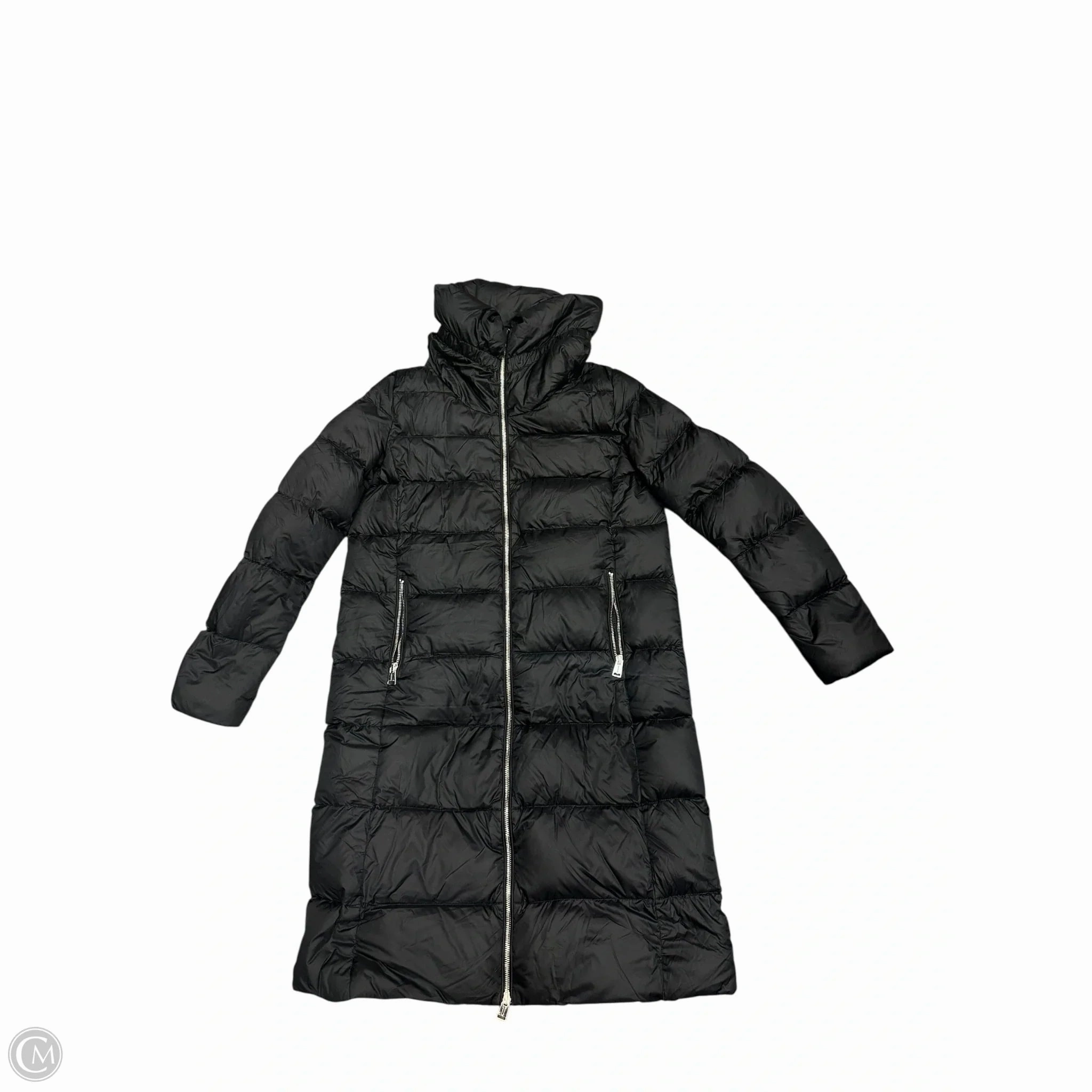 Zipper Closure Mechanism Coat Puffer & Quilted By Cma In Black, Size: Xs
