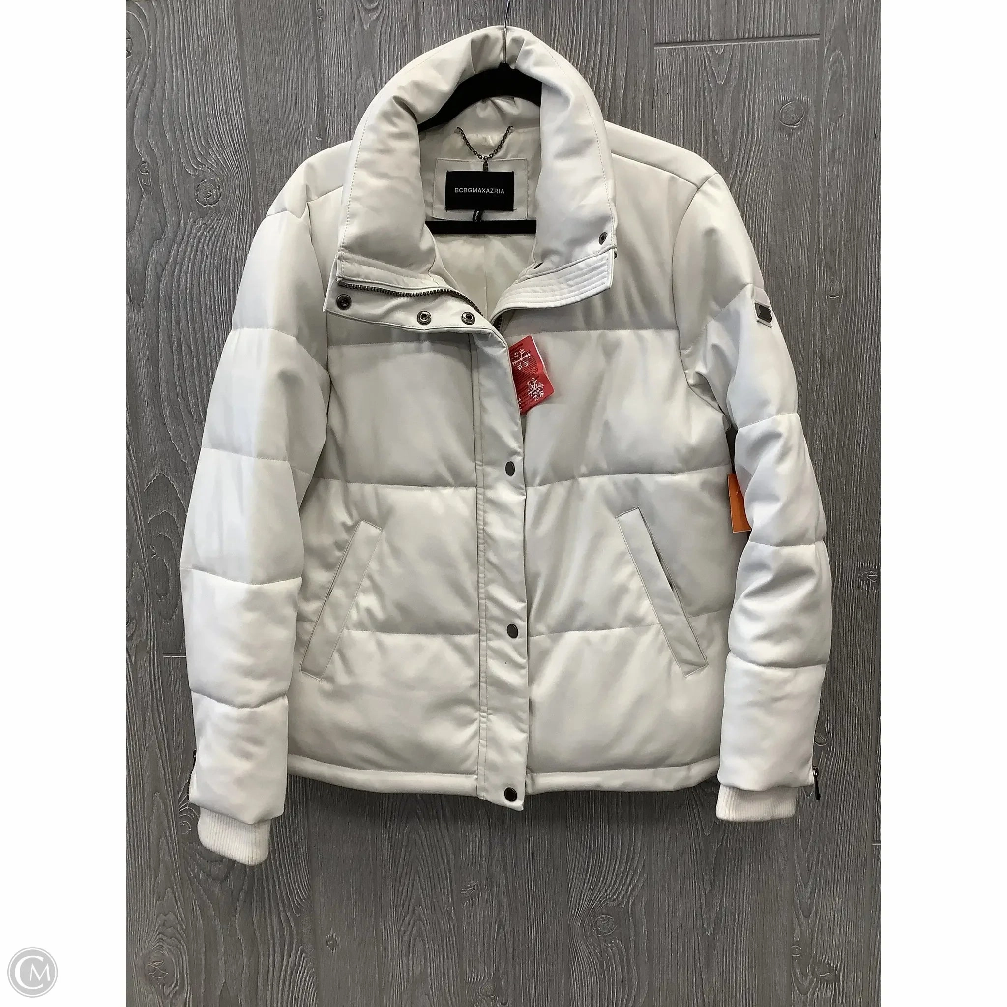 Coat Puffer & Quilted By Bcbgmaxazria In White, Size: L TemperatureRegulating