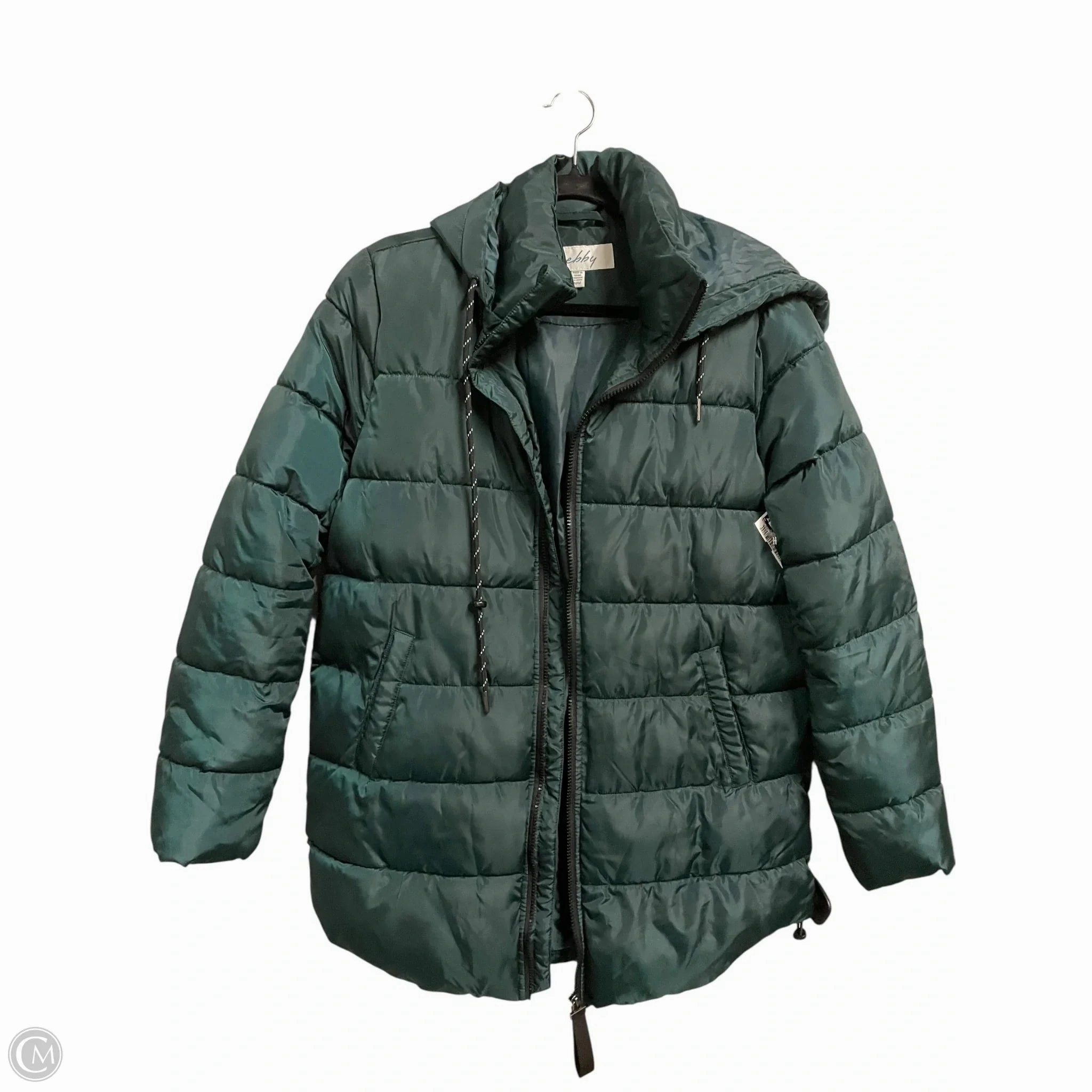 Casual Fit Layer Coat Puffer & Quilted By Sebby In Green, Size: M
