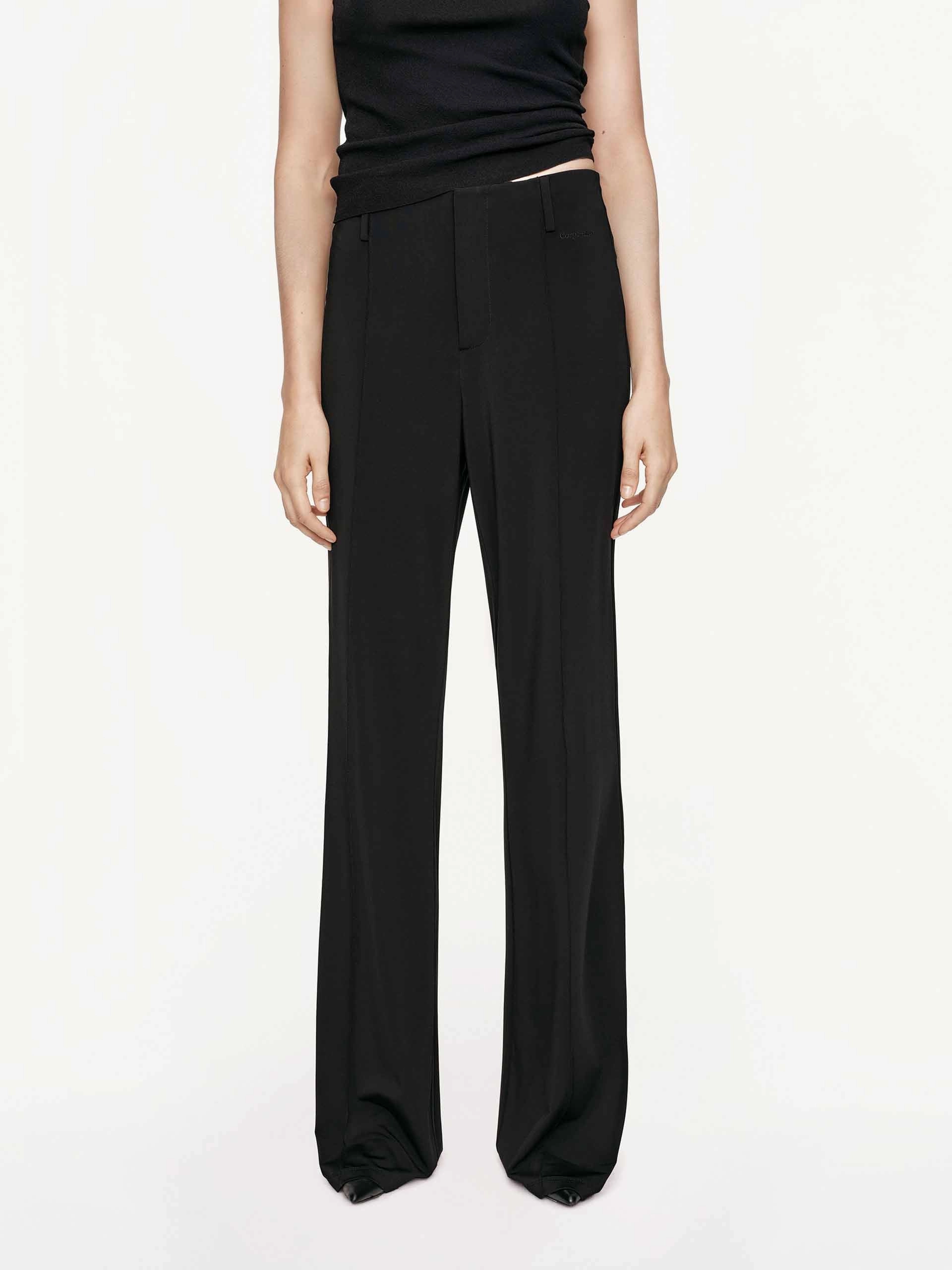 High Waist Drop Flared Pants Sport Ready