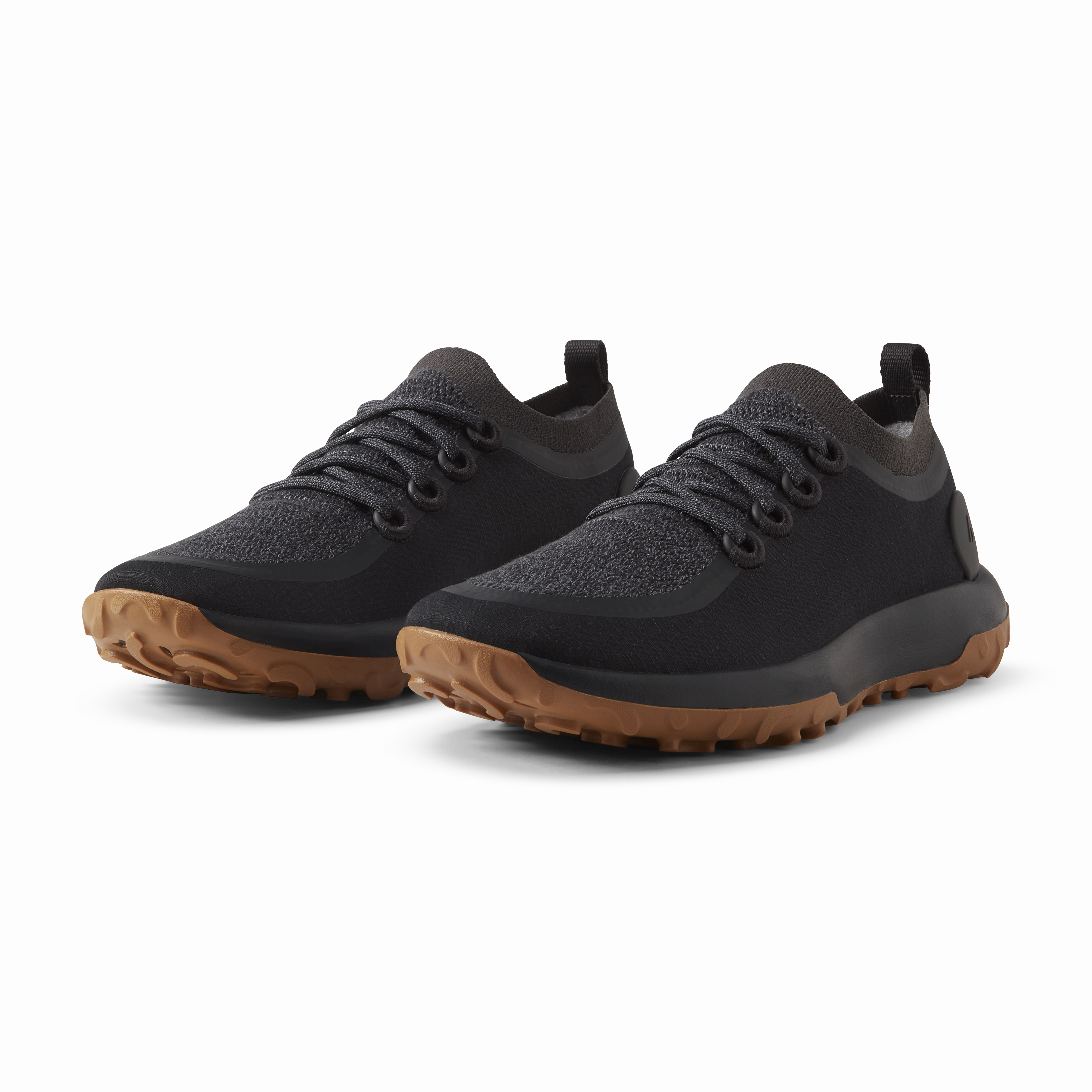 Men's Trail Runner - Natural Black (Rugged Khaki Sole) Resilient Grip Mid Top