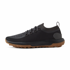 Men's Trail Runner - Natural Black (Rugged Khaki Sole) Bendable Neutral Frame