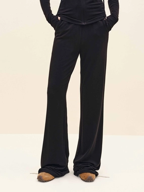Drawstring Flared Trousers Flattering Style Fitted Style