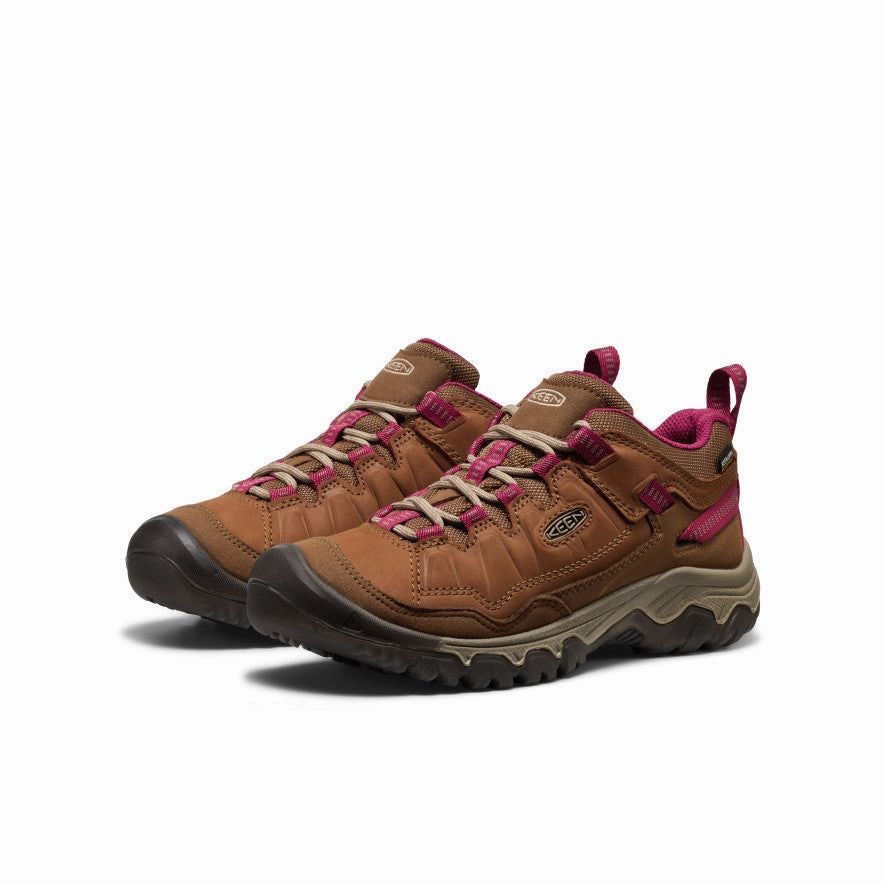 Stable Support Urban Vibes Women's Targhee IV Waterproof Hiking Shoe  |  Bison/Beaujolais