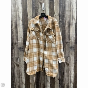 Sustainable Packaging Noise Reduced Fabric Coat Other By Time And Tru In Plaid Pattern, Size: 3x