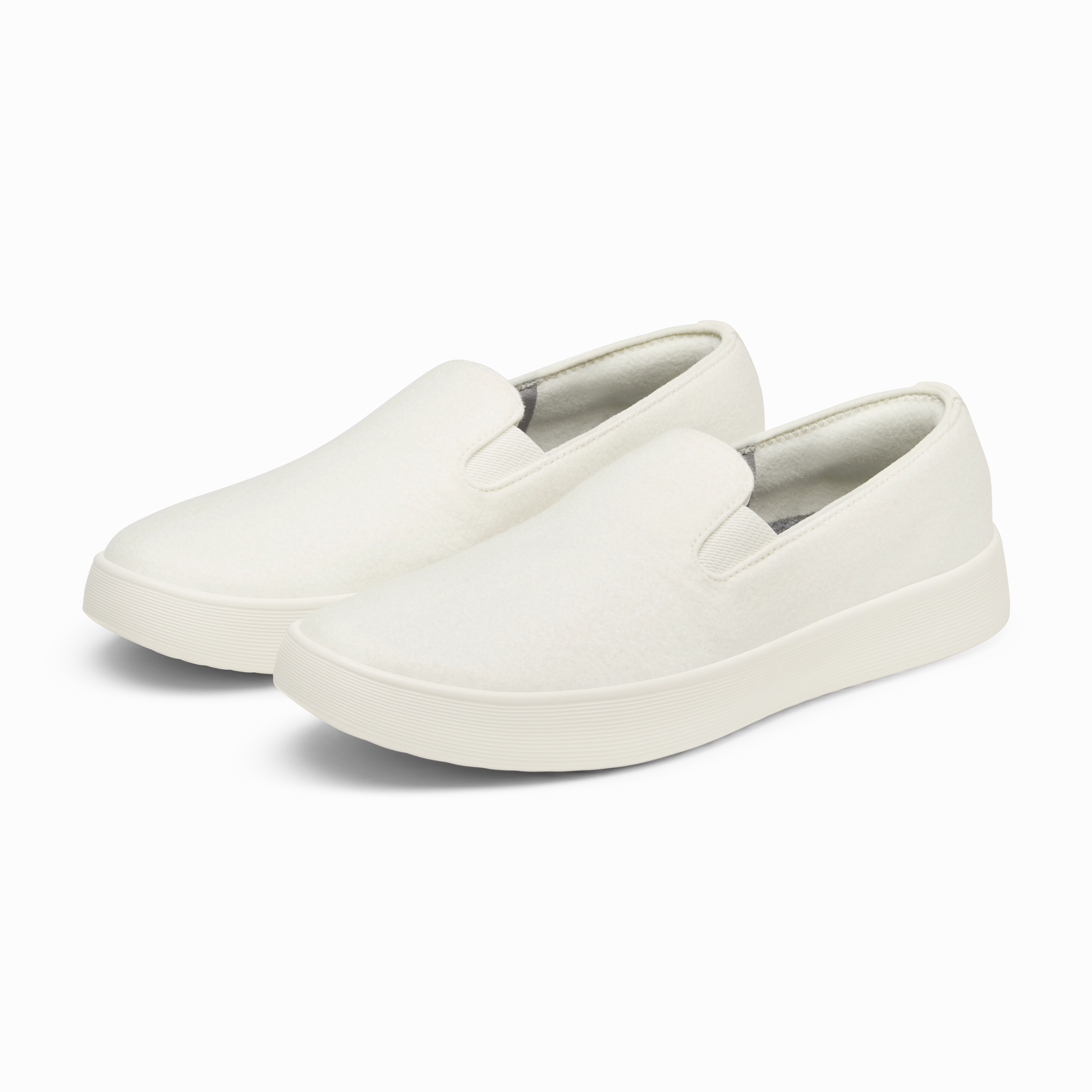 Cool Interior Men's Wool Cruiser Slip On - Natural White (Natural White Sole)