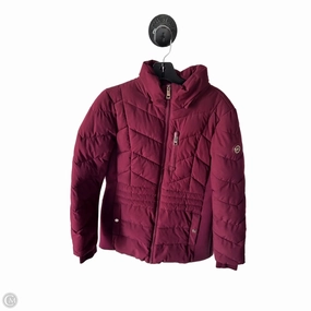 Coat Puffer & Quilted By Michael By Michael Kors In Maroon, Size: M Convertible Sleeves