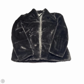 Coat Faux Fur & Sherpa By Simply Vera In Black, Size: L Non Chafing Neckline