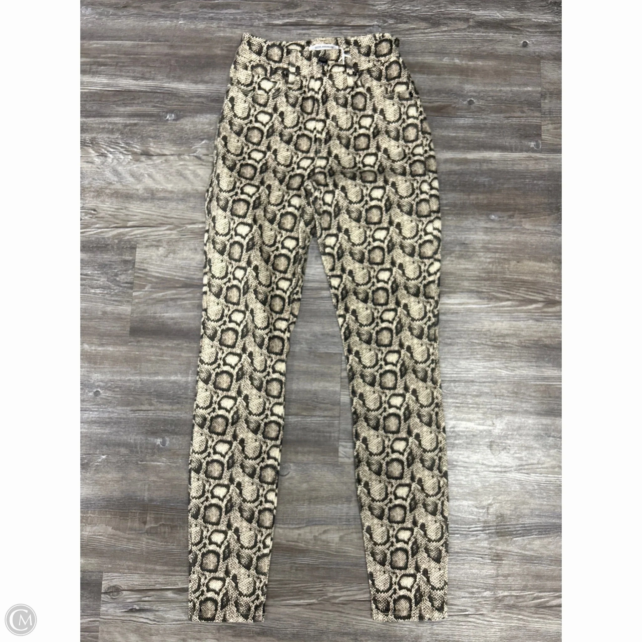 Jeans Designer By Good American In Snakeskin Print, Size: 0 Family Style Luxury Flexible Fit