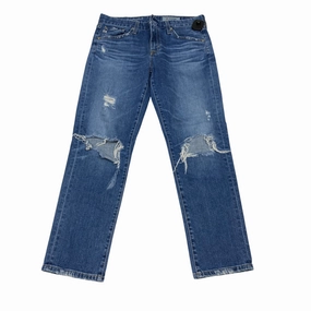 Stylish Fit Jeans Designer By Adriano Goldschmied In Blue Denim, Size:4