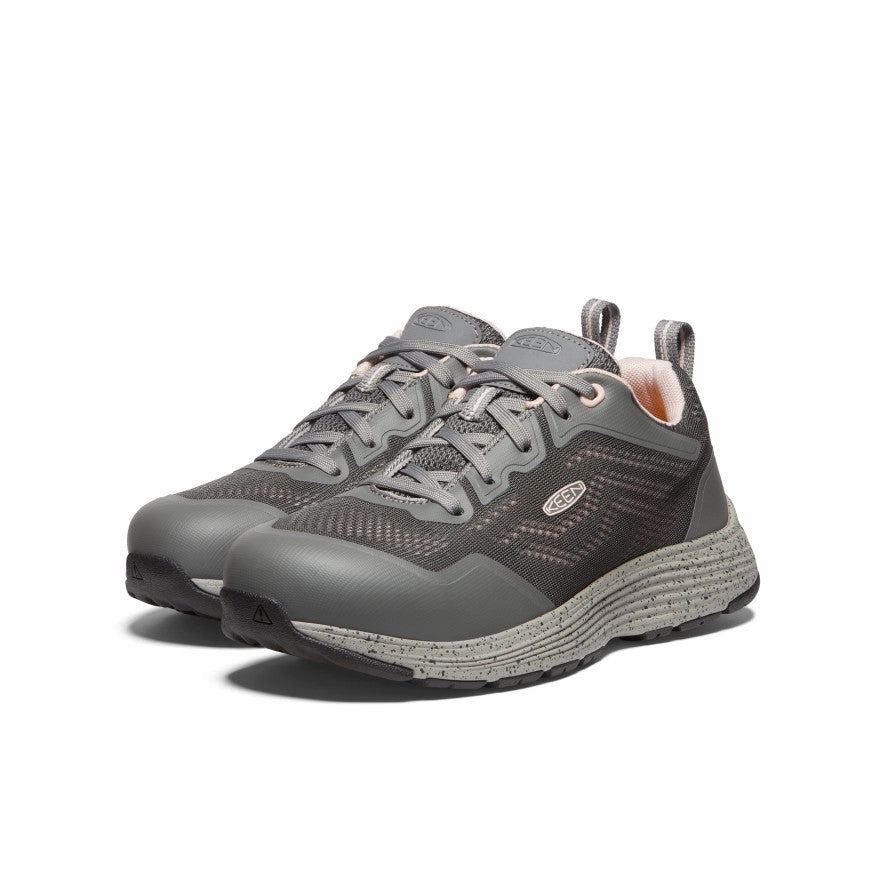 Women's Sparta 2 (Aluminum Toe)  |  Steel Grey/Peach Whip Premium cushioning Elastic Sides