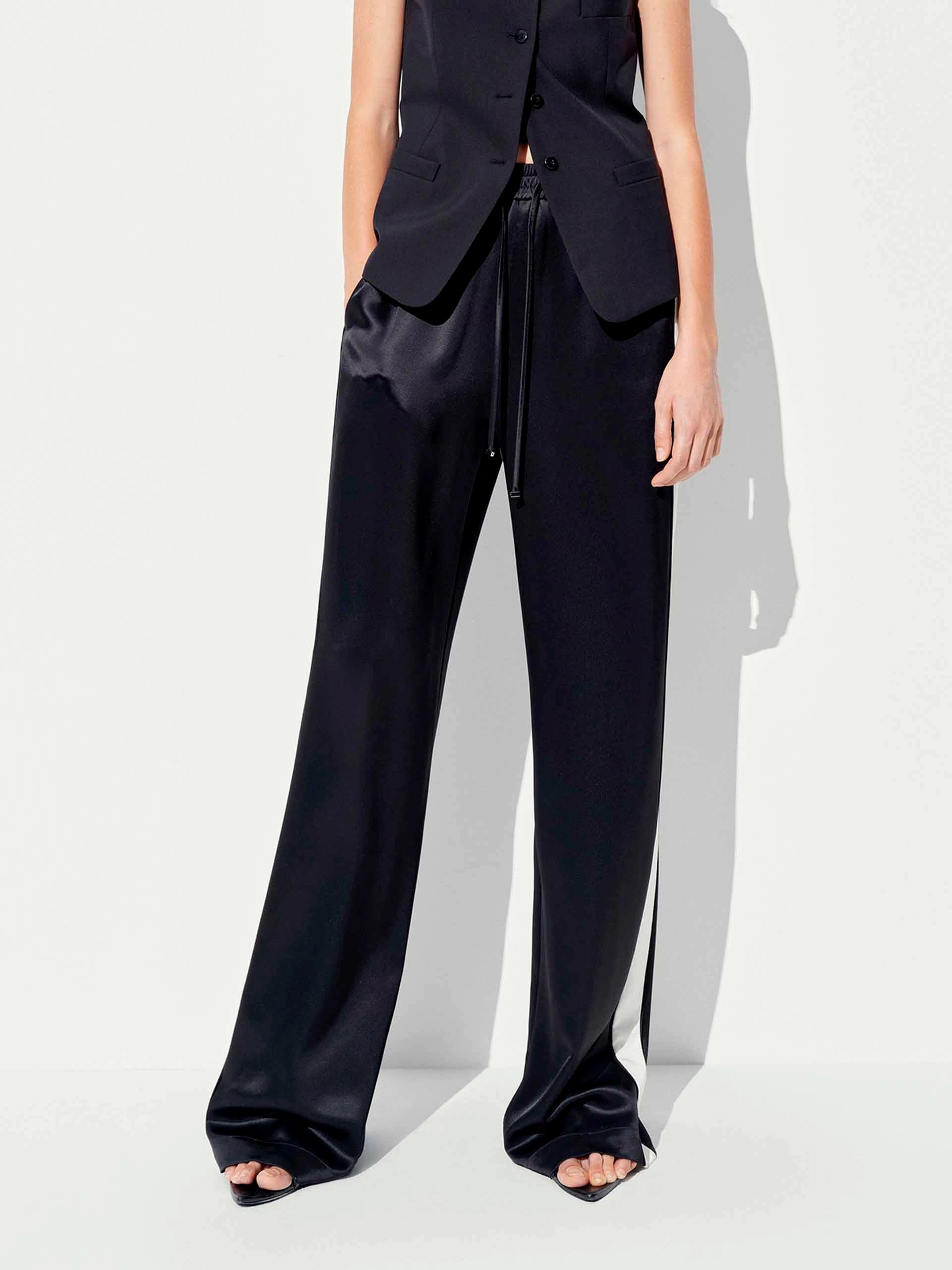 AntiStaticTreatment AbrasionGuardTape Contrast Drawstring Waist Trousers