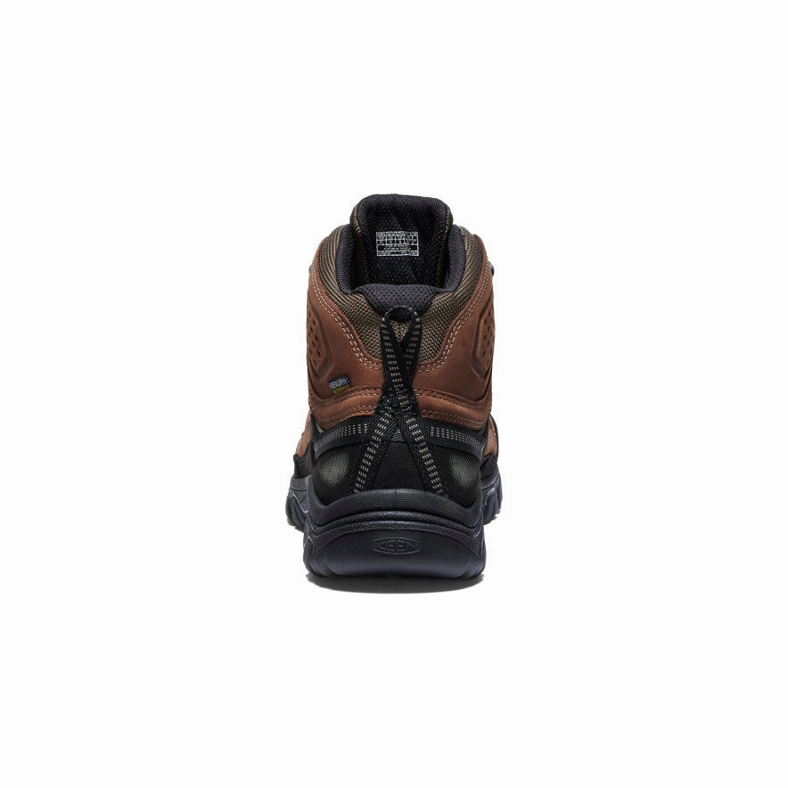 Men's Targhee IV Waterproof Hiking Boot  |  Bison/Black Cushioned Step Windy Weather