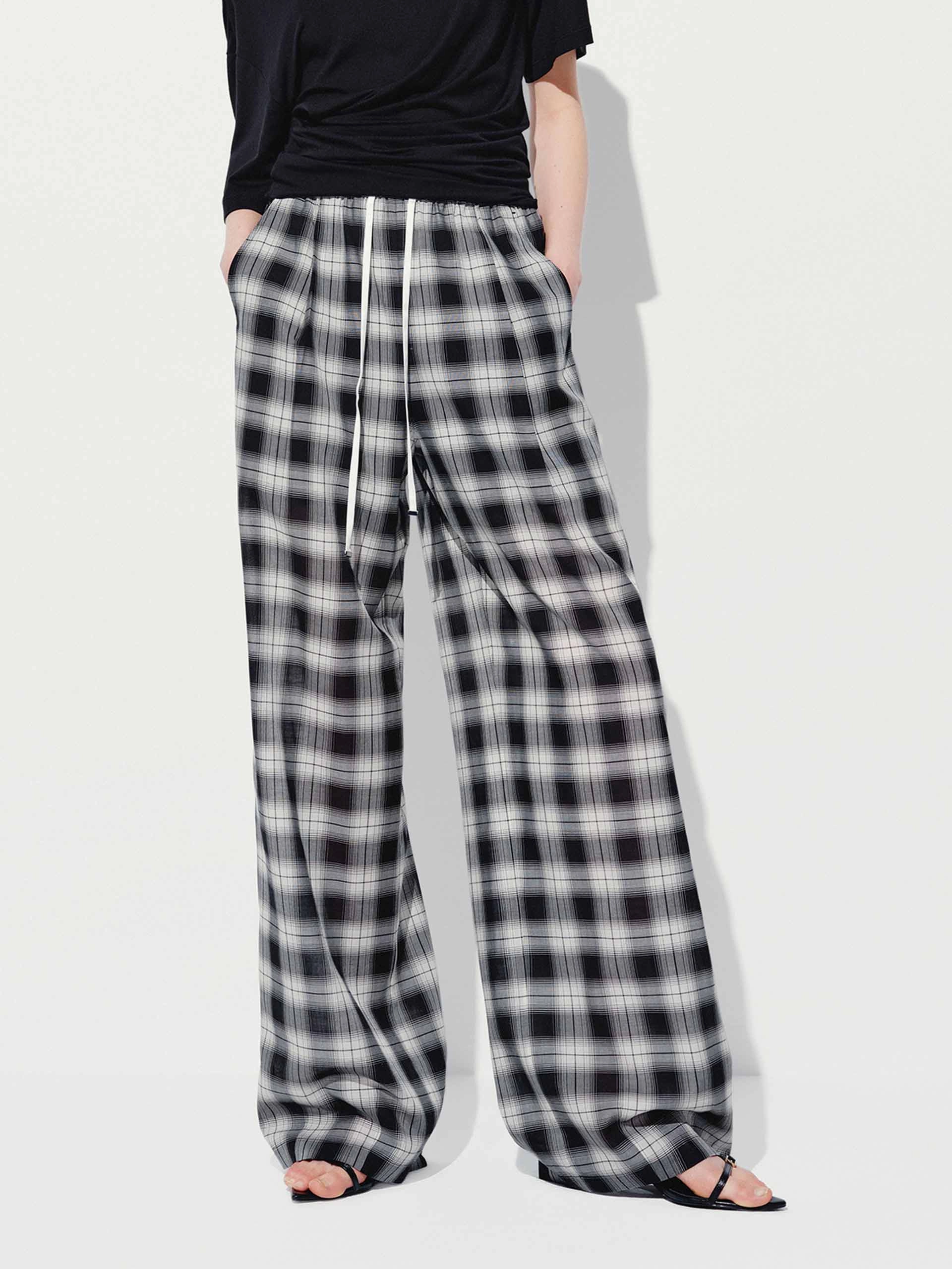 Movement Ready Checked Drawstring Trousers