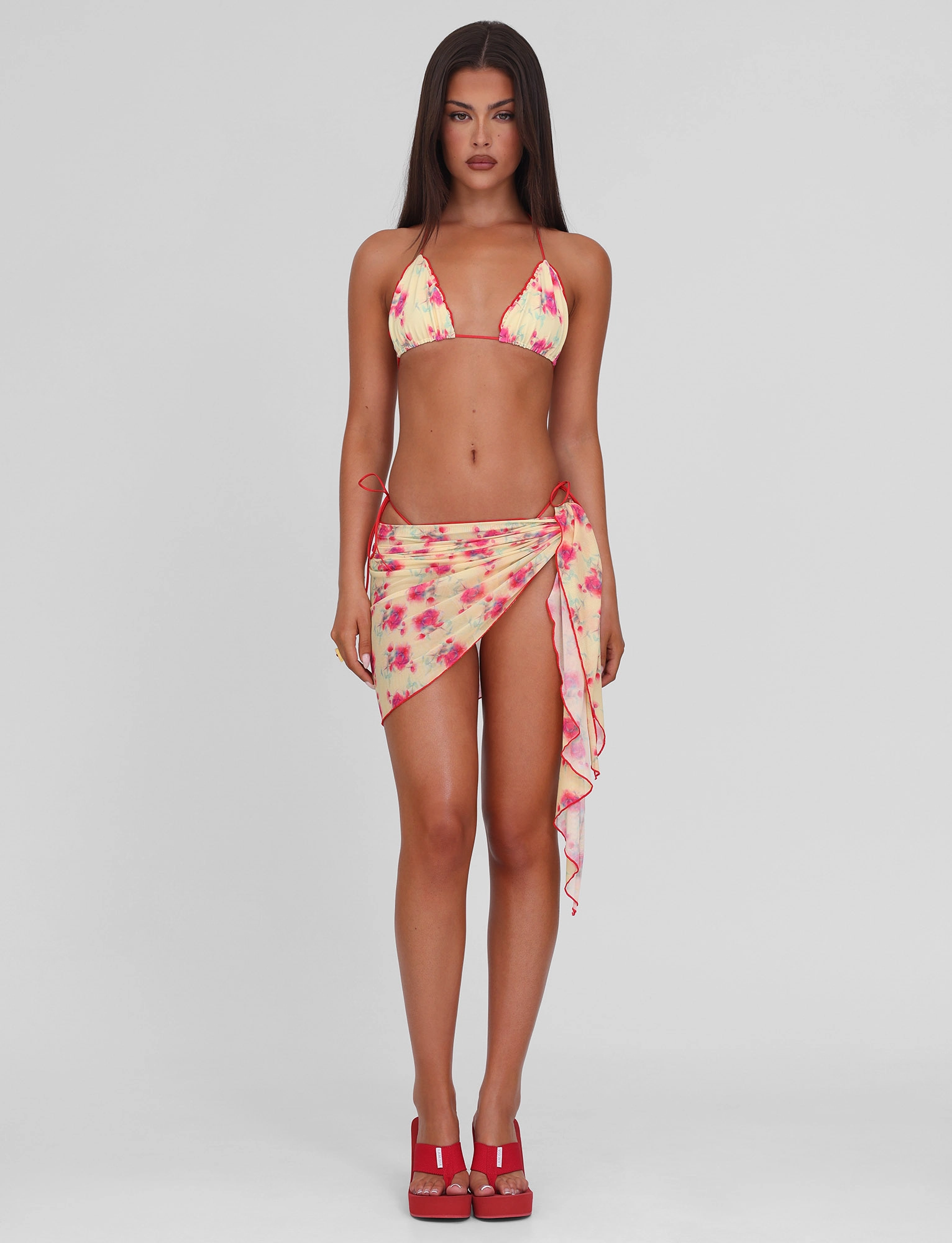 Comfy Yet Stylish Joyful Look AMALIE 2PC BIKINI BOTTOM - SUMMER BLOSSOM