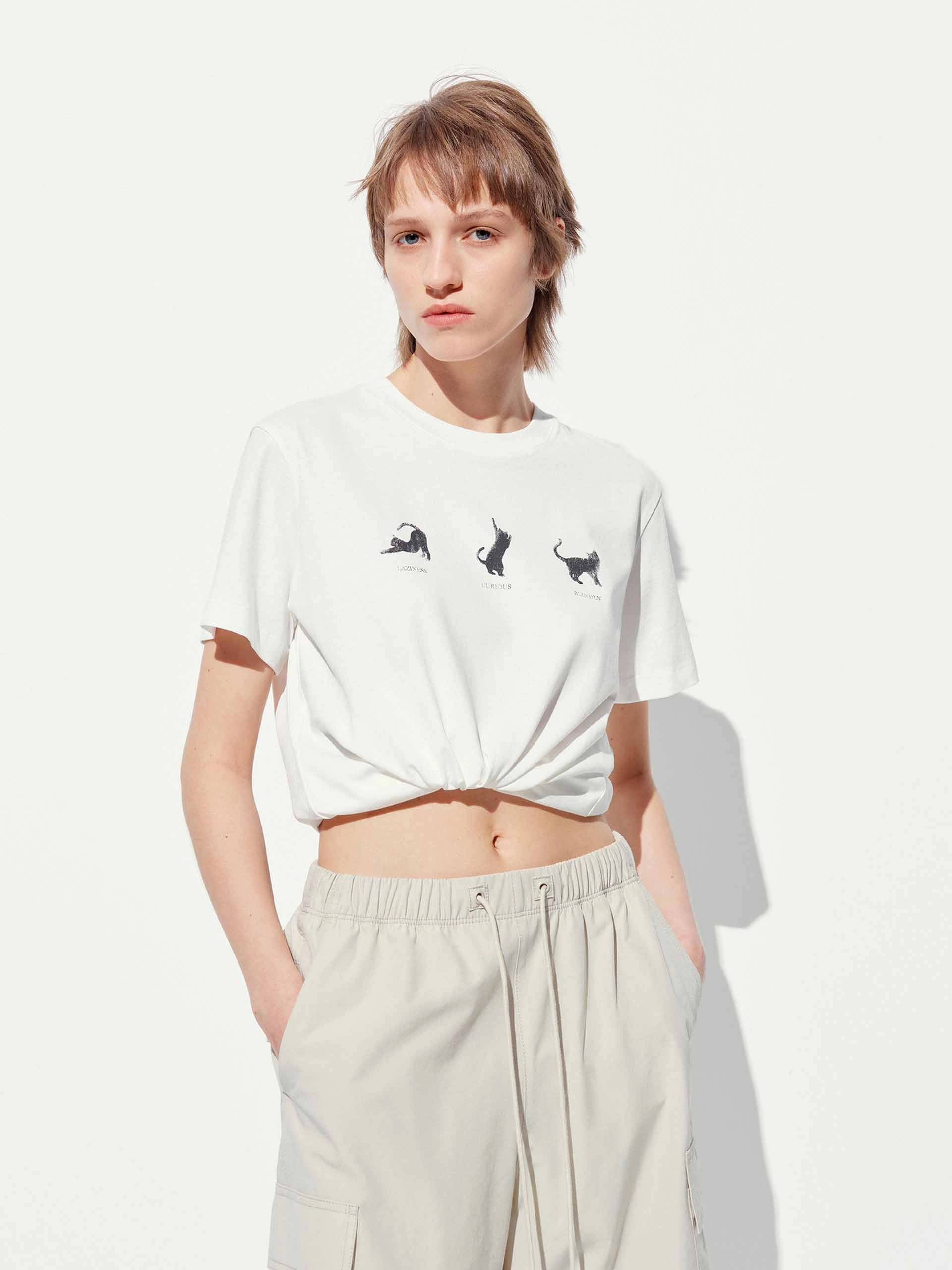 comfortable top ZeroDistressFinish Animal Printed Cotton T-shirt