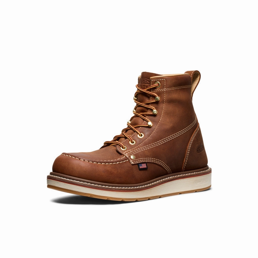 Men's Liberty 6" Boot (Soft Toe)  |  Leather Brown/Birch Anti Slip Sole Stylish Design
