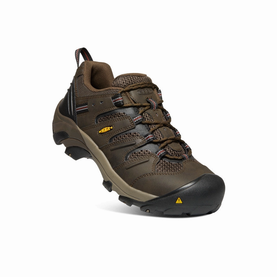 Men's Lansing Low (Steel Toe)  |  Cascade Brown/Fired Brick Zip Closure Flex grooves