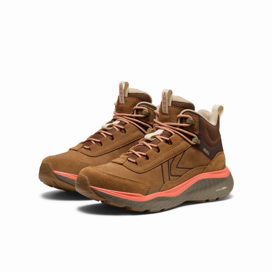 Nylon Material Women's Leiki Waterproof Leather Hiking Boot  |  Chipmunk/Bison