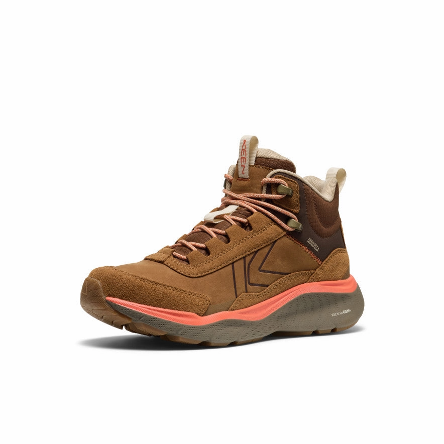 High Traction All Day Wear Quick Slip Women's Leiki Waterproof Leather Hiking Boot  |  Chipmunk/Bison