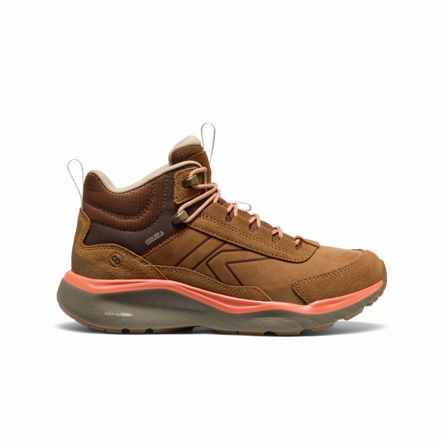 Breathable Rough Trail Hiker Women's Leiki Waterproof Leather Hiking Boot  |  Chipmunk/Bison
