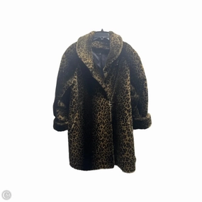 Weatherproof Zipper Tech All Weather Protection Coat Faux Fur & Sherpa By Gallery In Animal Print, Size: M