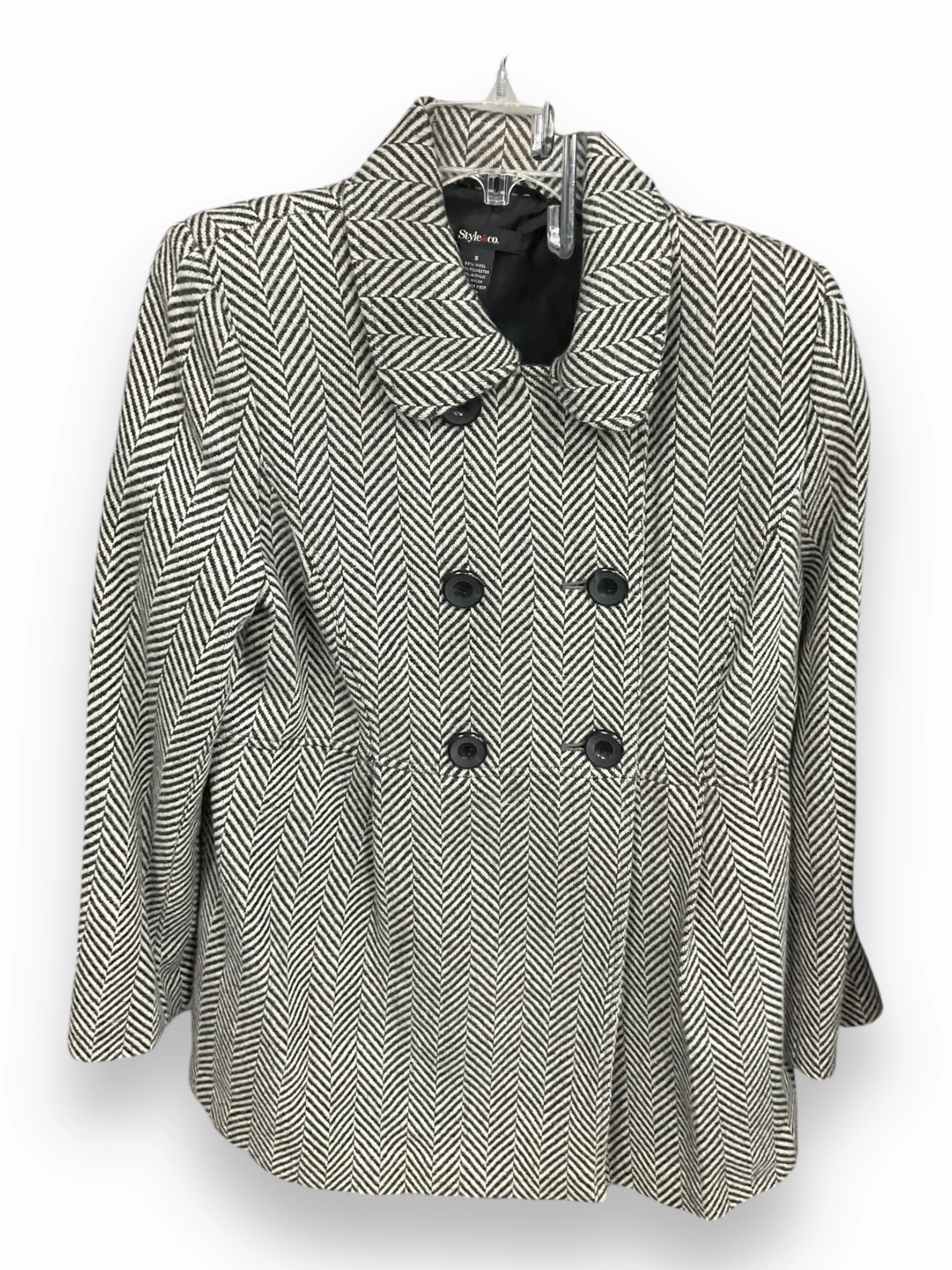 Light Activated Cooling Coat Wool By Style And Company In Grey, Size: S