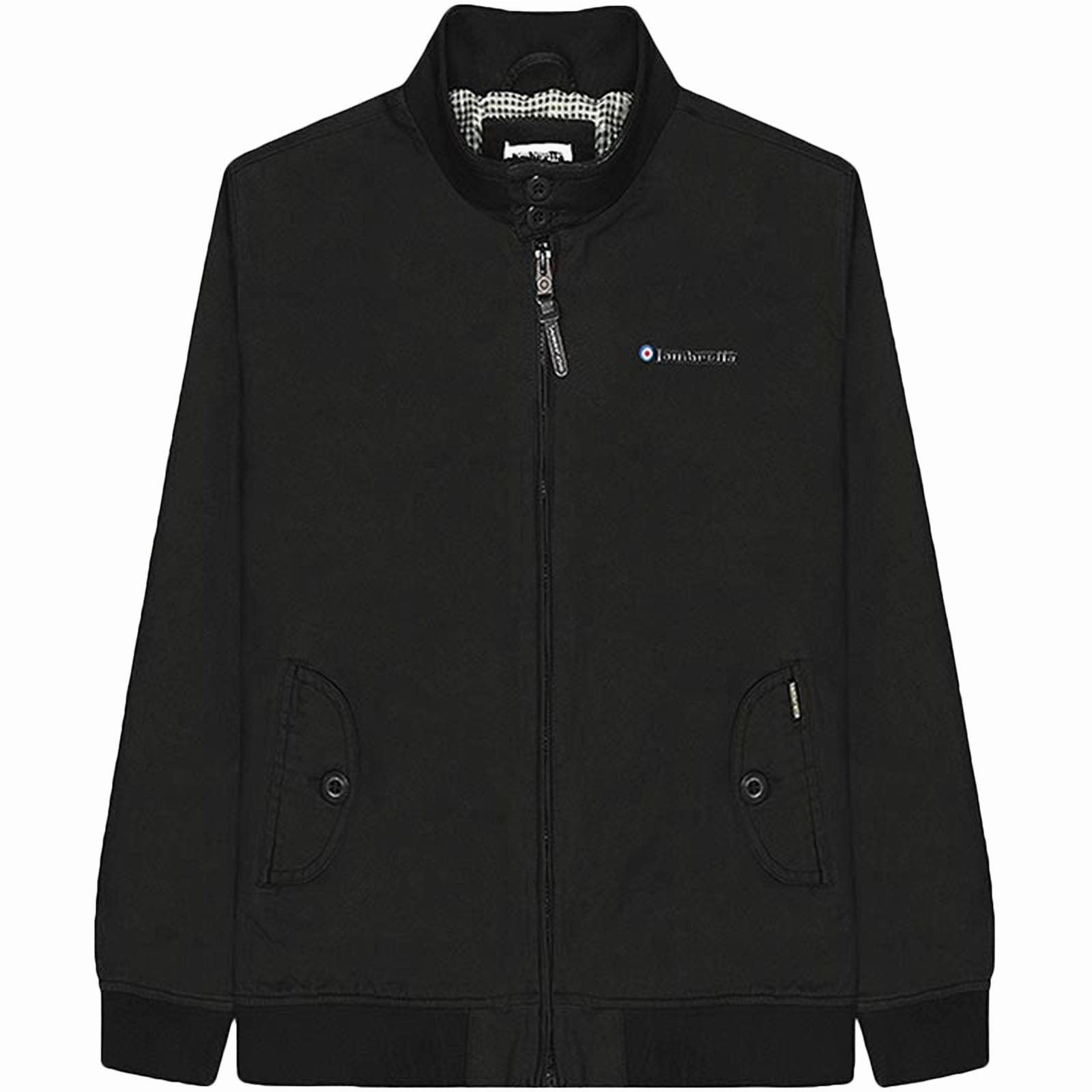 Lambretta Mens Harrington Brushed Cotton Bomber Jacket Durable Color Retention Shrink Resistant Treatment