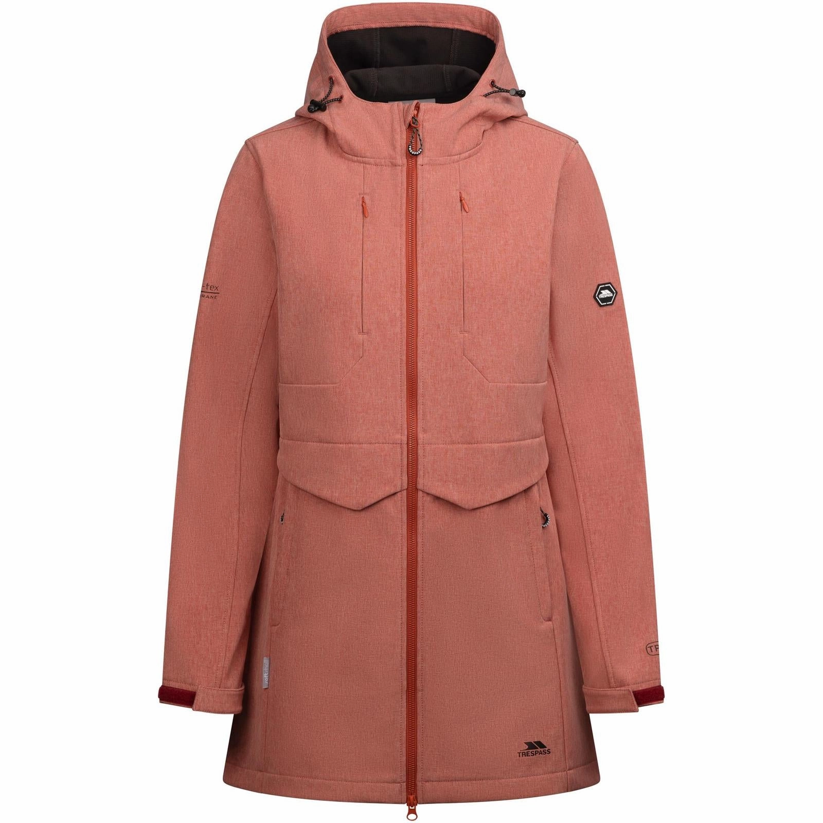 Trespass Womens Aylmer Waterproof Softshell Jacket Seam Sealed Construction Reflective Safety Trim