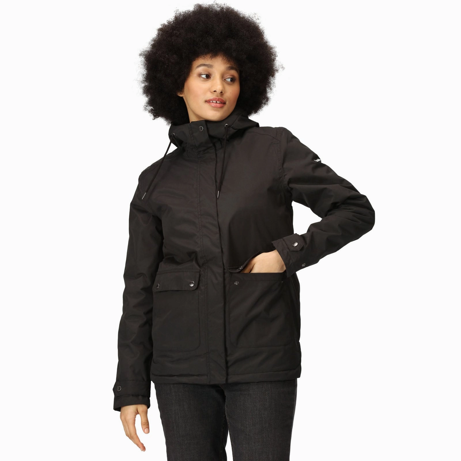 Regatta Womens Broadia Waterproof Hooded Jacket Coat Effortless Travel Wear All Weather Protection