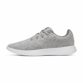 Bold materials Foot Wellness Men's Wool Runner NZ - Medium Grey (Blizzard Sole)