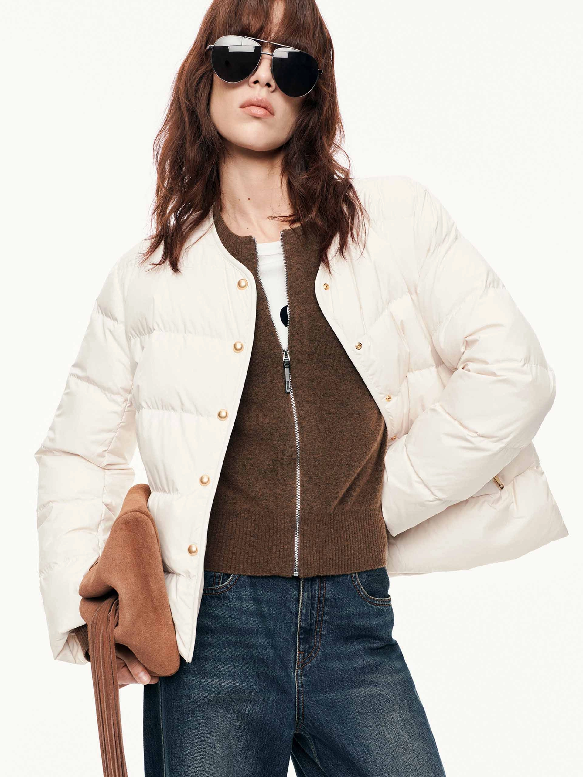 Durable Color Retention City Wear Hooded Layered Down Jacket