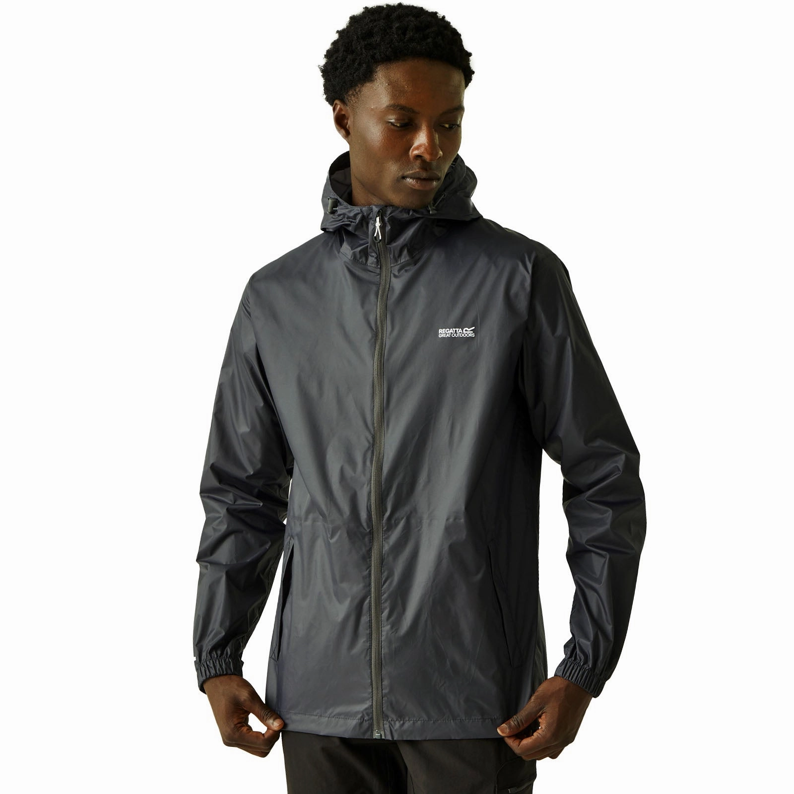 Regatta Mens Pack-It III Waterproof Packaway Jacket Wind Shield OdorControlTreatment