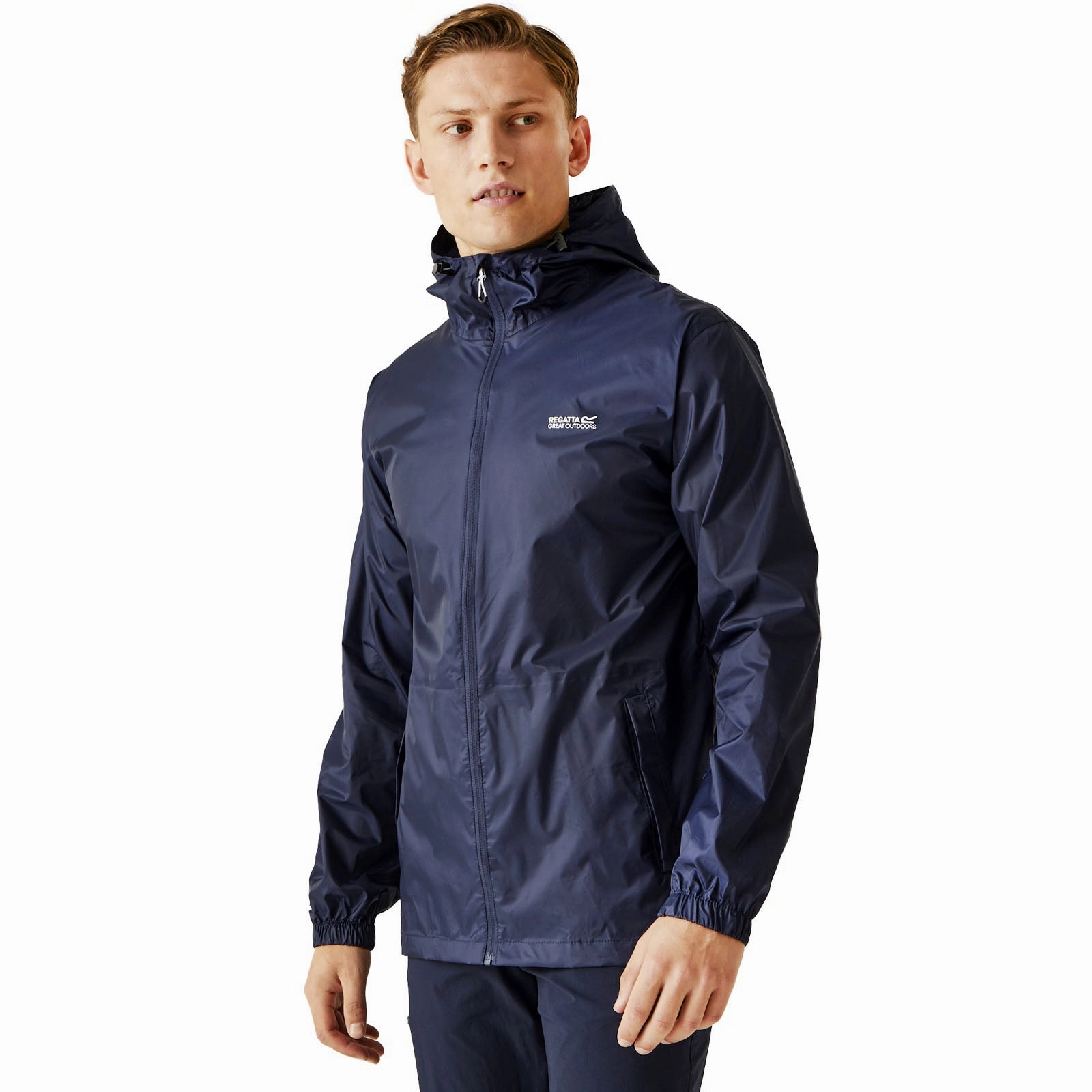 Regatta Mens Pack-It III Waterproof Packaway Jacket Adjustable Hemline