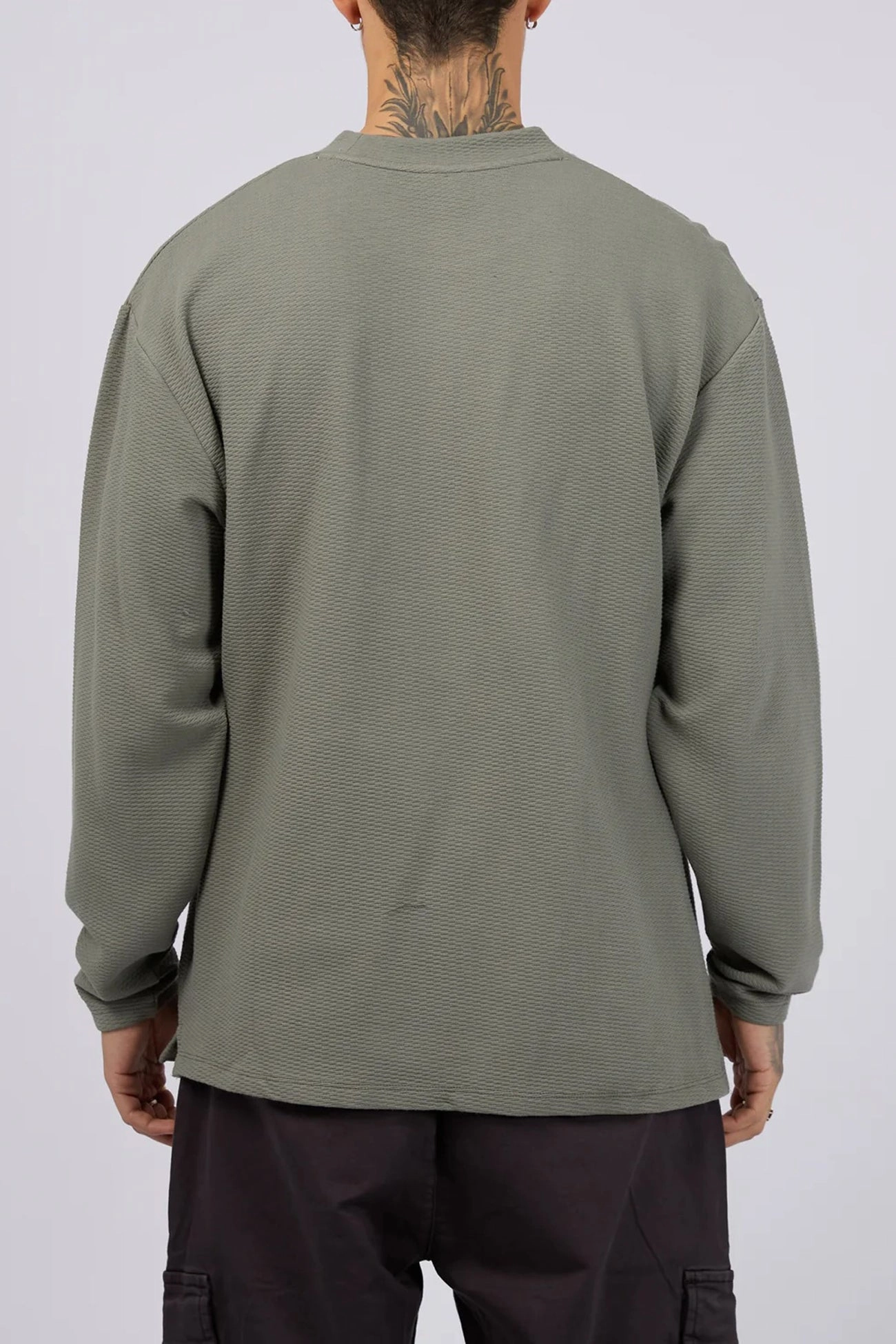 Urban Hike Style Arching Textured Crew Agave Green