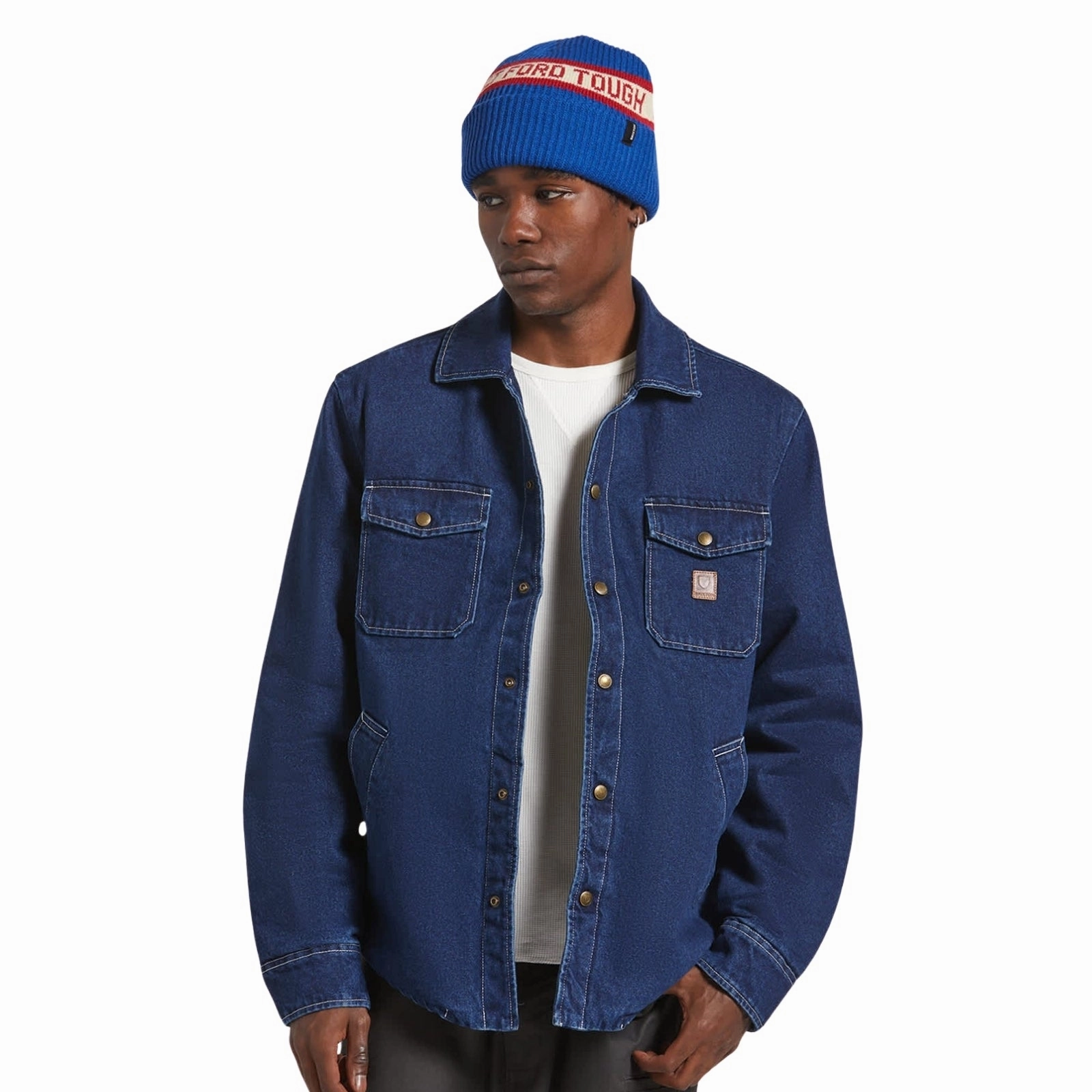 Brixton Mens Durham Sherpa Lined Bomber Jacket Multi pockets Warm Layer Option
