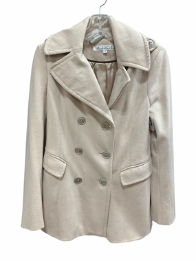 No Roll Collar Technology Coat Wool By Kenneth Cole In Tan, Size: 4