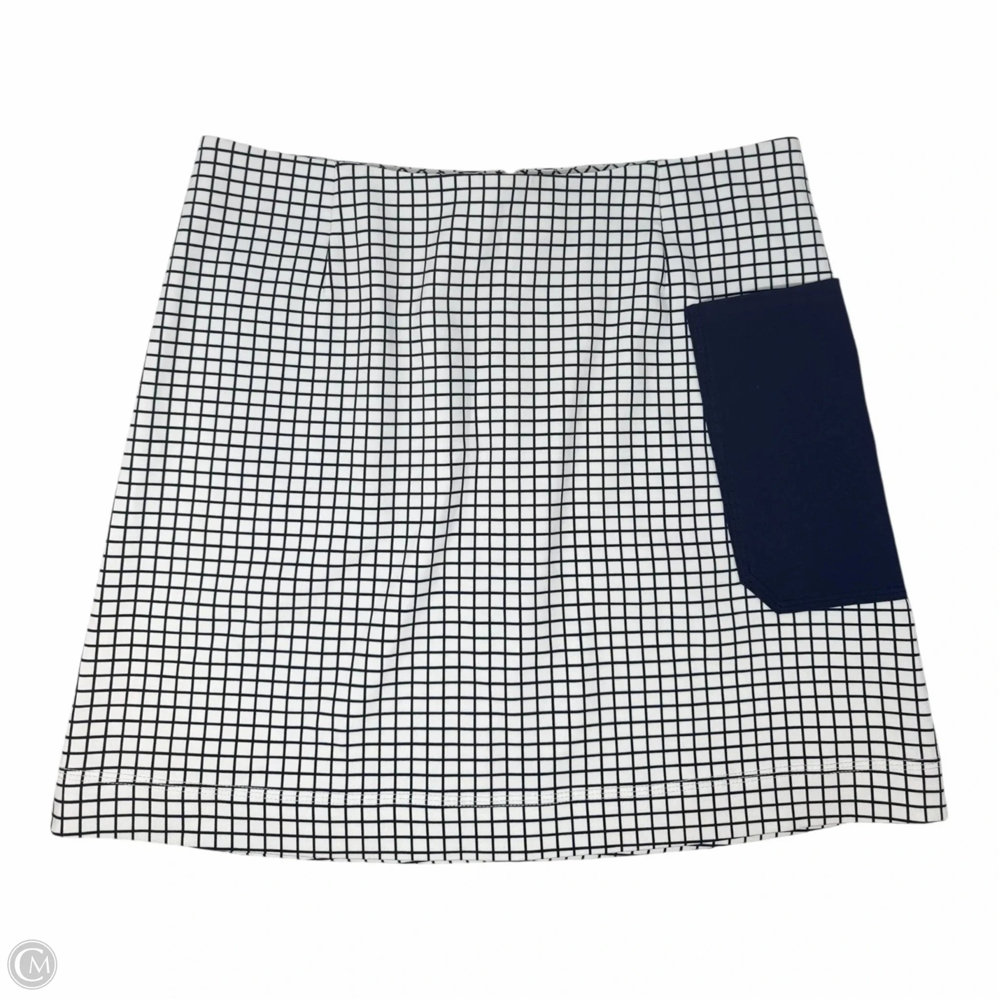Airy Comfort Airy Feel Athletic Skirt Designer By Tory Sport by Tory Burch In Blue & White, Size: L