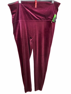 Odor Resistant Treatment Clean Form Pants Leggings By Spanx In Maroon, Size: 3x