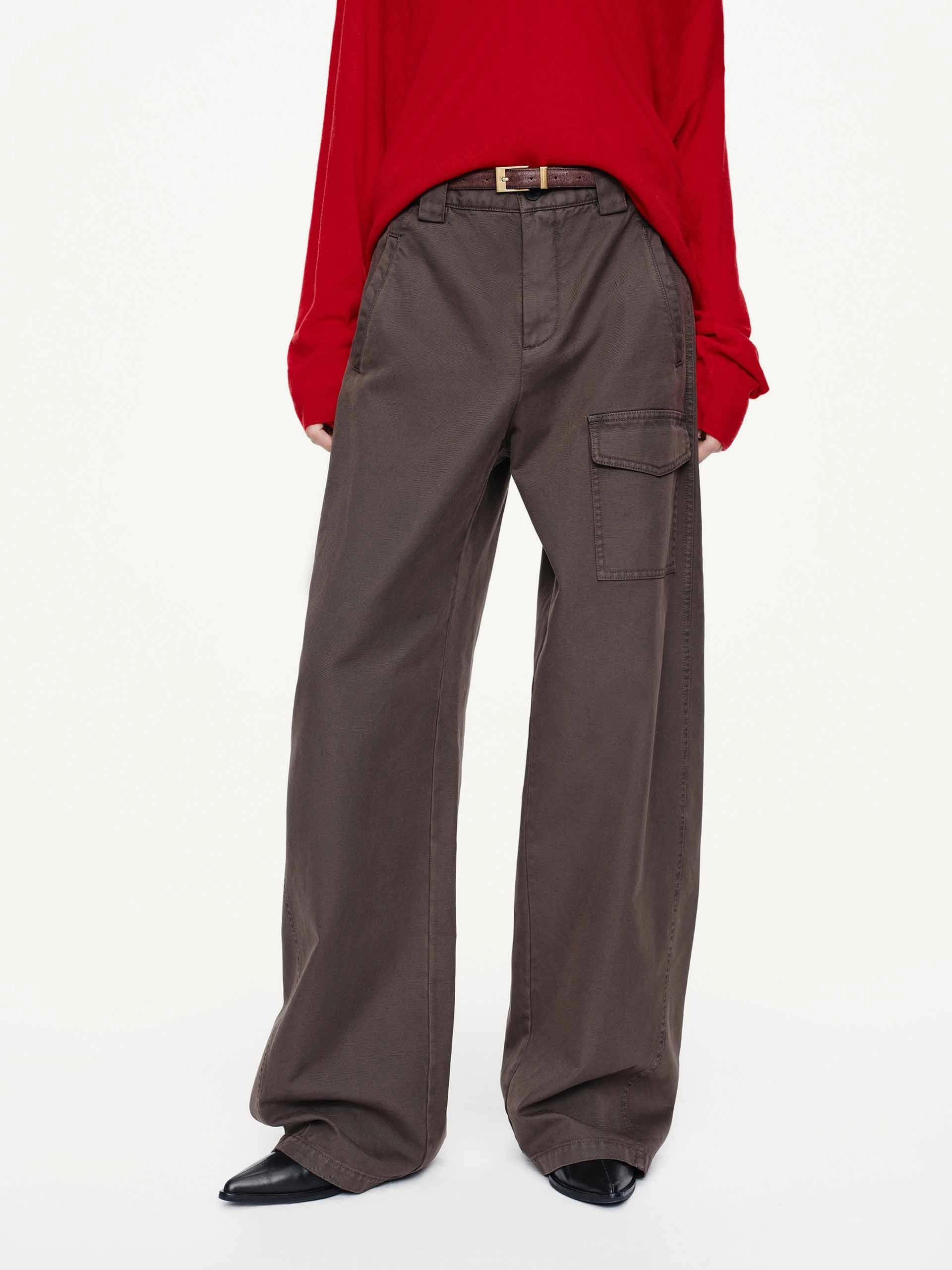 Breath Fit Smart Design Barrel Leg Cargo Pants