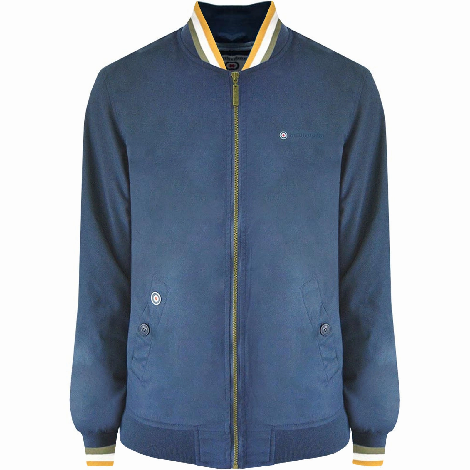 Lambretta Mens Triple Tipped Monkey Jacket - Dress Blue Button Fastenings Tagless Neckline Design